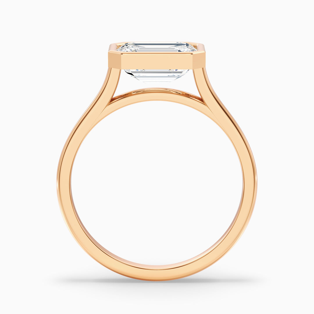 Sara Emerald East West Bezel Lab Grown Diamond Ring