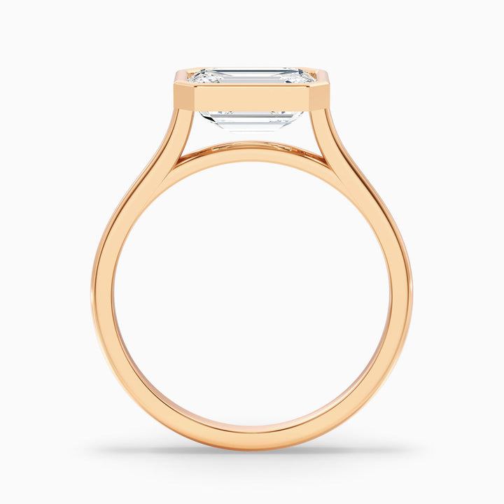 Sara Emerald East West Bezel Lab Grown Diamond Ring