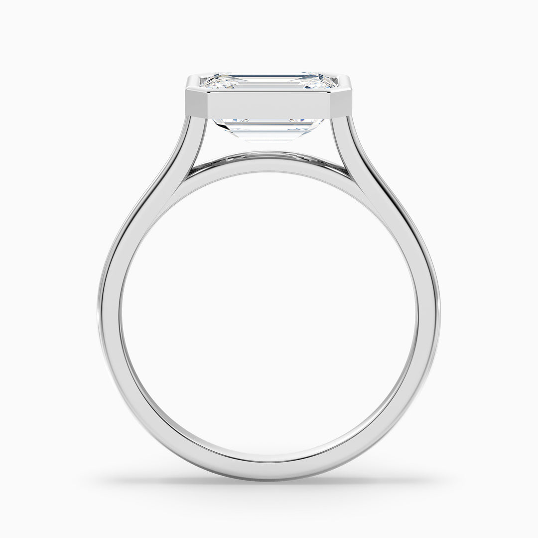 Sara Emerald East West Bezel Lab Grown Diamond Ring