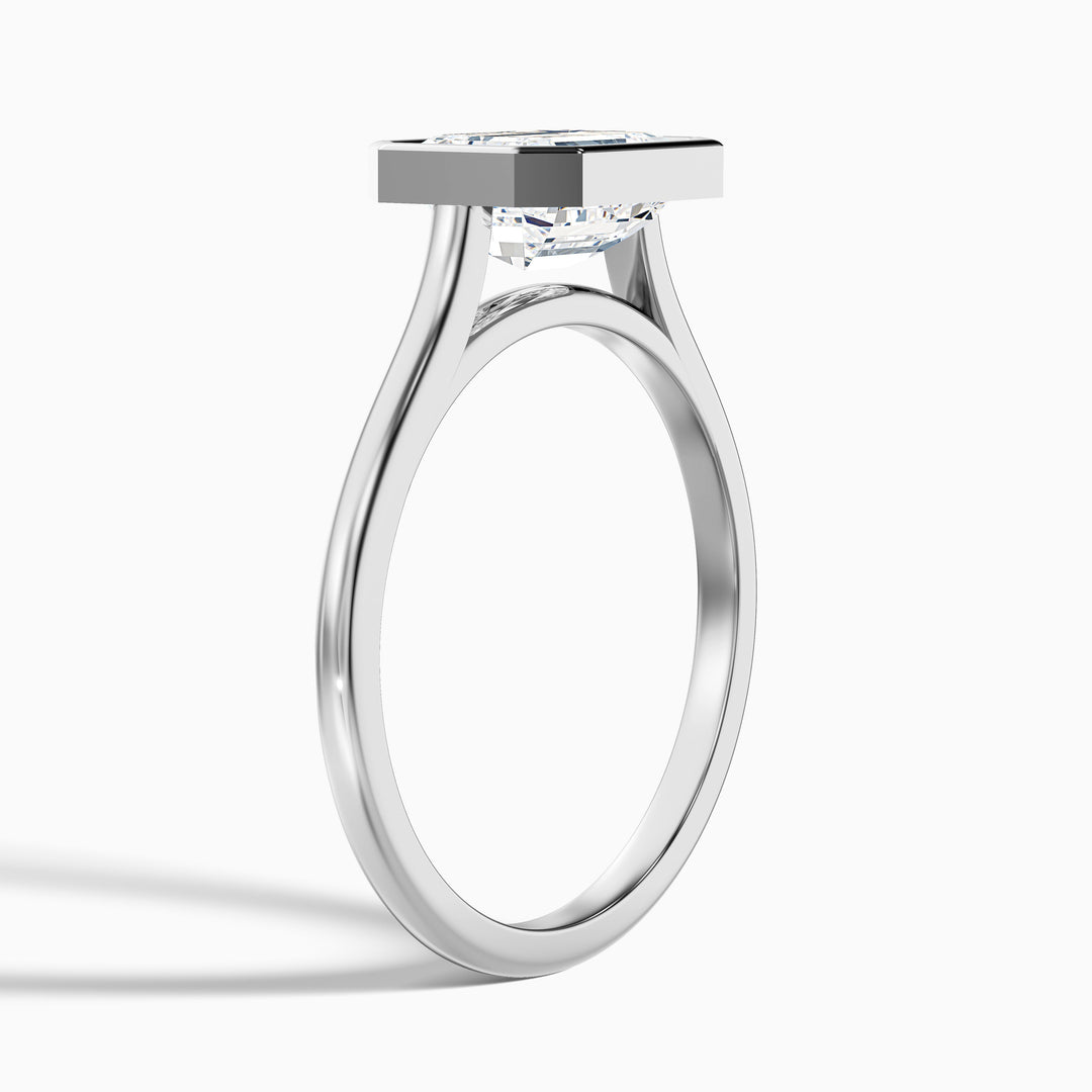 Sara Emerald East West Bezel Lab Grown Diamond Ring