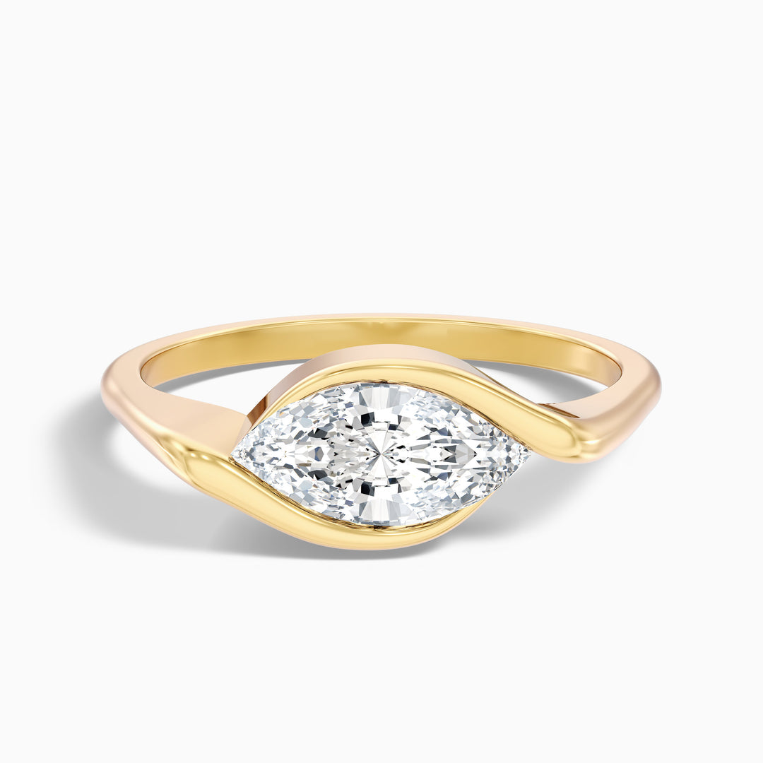 Vira Marquise East West Half Bezel Lab Grown Diamond Ring