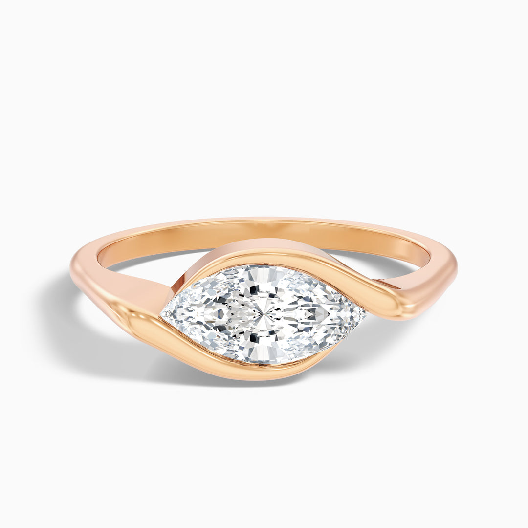 Vira Marquise East West Half Bezel Lab Grown Diamond Ring