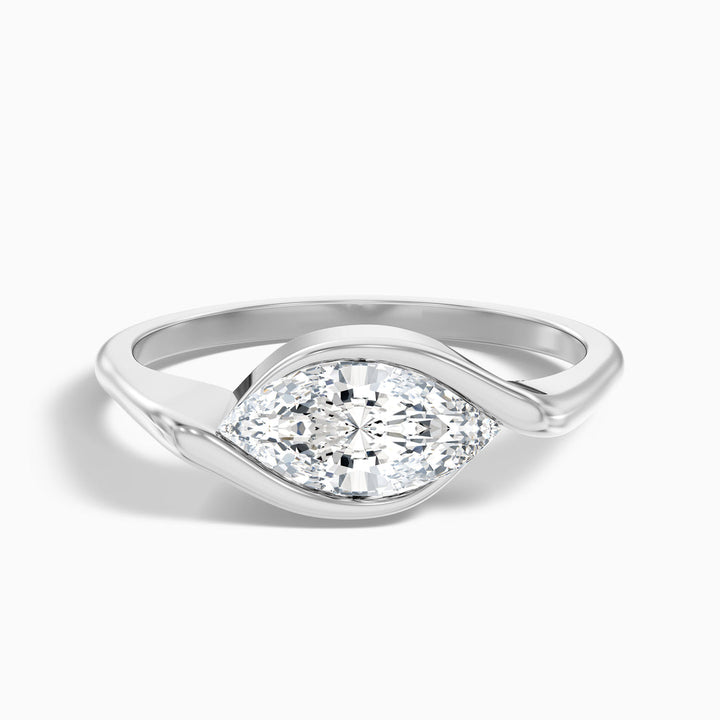 Vira Marquise East West Half Bezel Lab Grown Diamond Ring