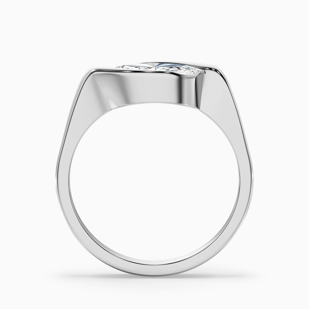 Vira Marquise East West Half Bezel Lab Grown Diamond Ring