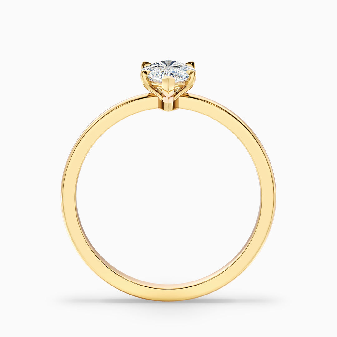Manilla Marquise Cut Low Profile Solitaire Lab Grown Diamond Ring