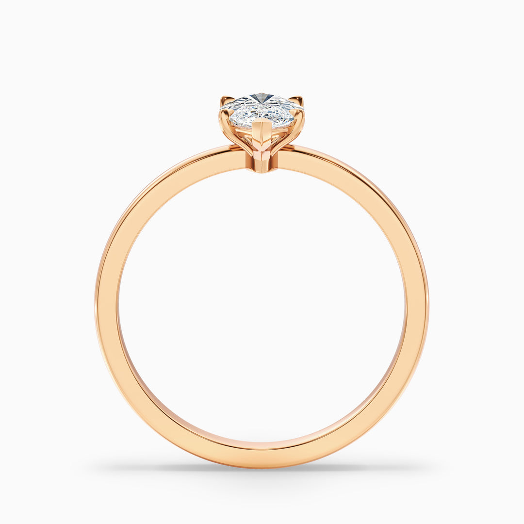 Manilla Marquise Cut Low Profile Solitaire Lab Grown Diamond Ring