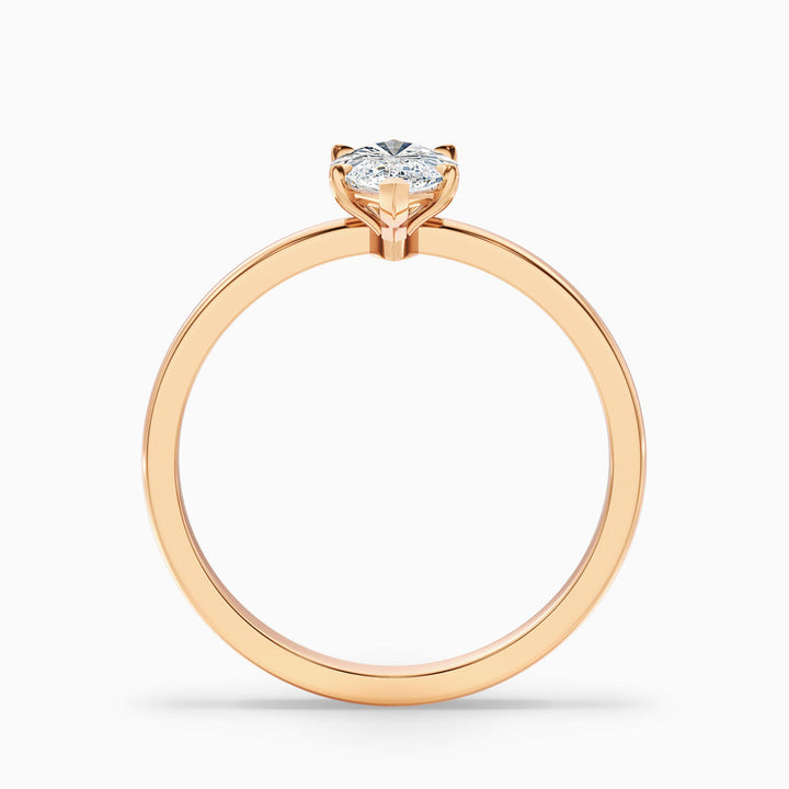 Manilla Marquise Cut Low Profile Solitaire Lab Grown Diamond Ring