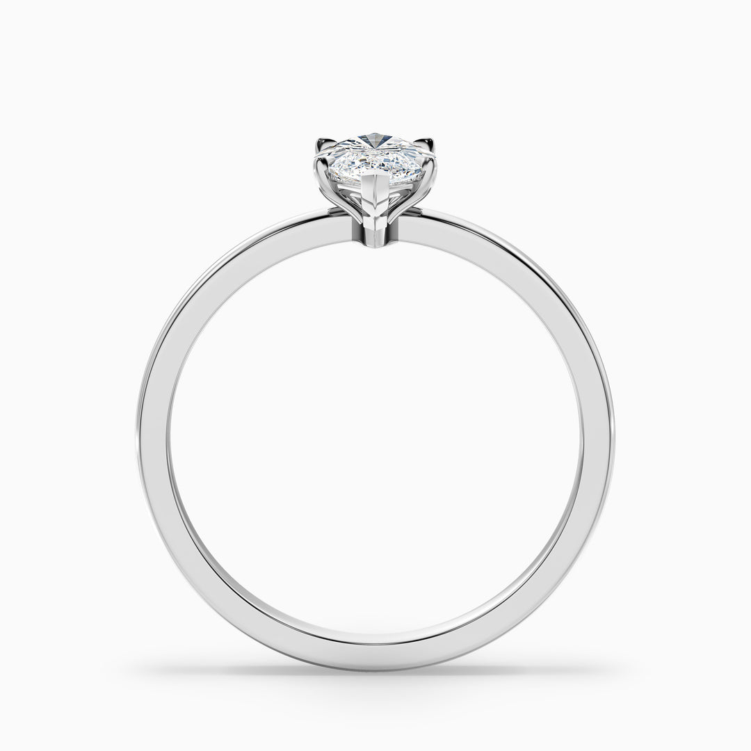 Manilla Marquise Cut Low Profile Solitaire Lab Grown Diamond Ring
