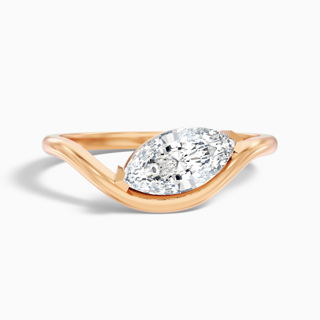 Vedette Marquise Cut East West Lab Grown Diamond Ring
