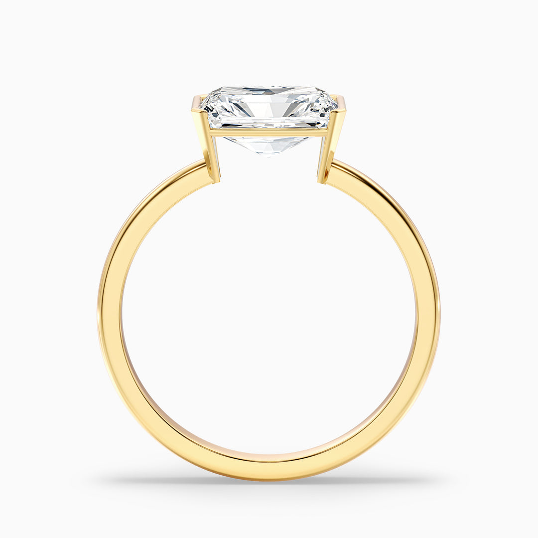 Laura Radiant Cut East West Half Bezel Lab Grown Diamond Ring