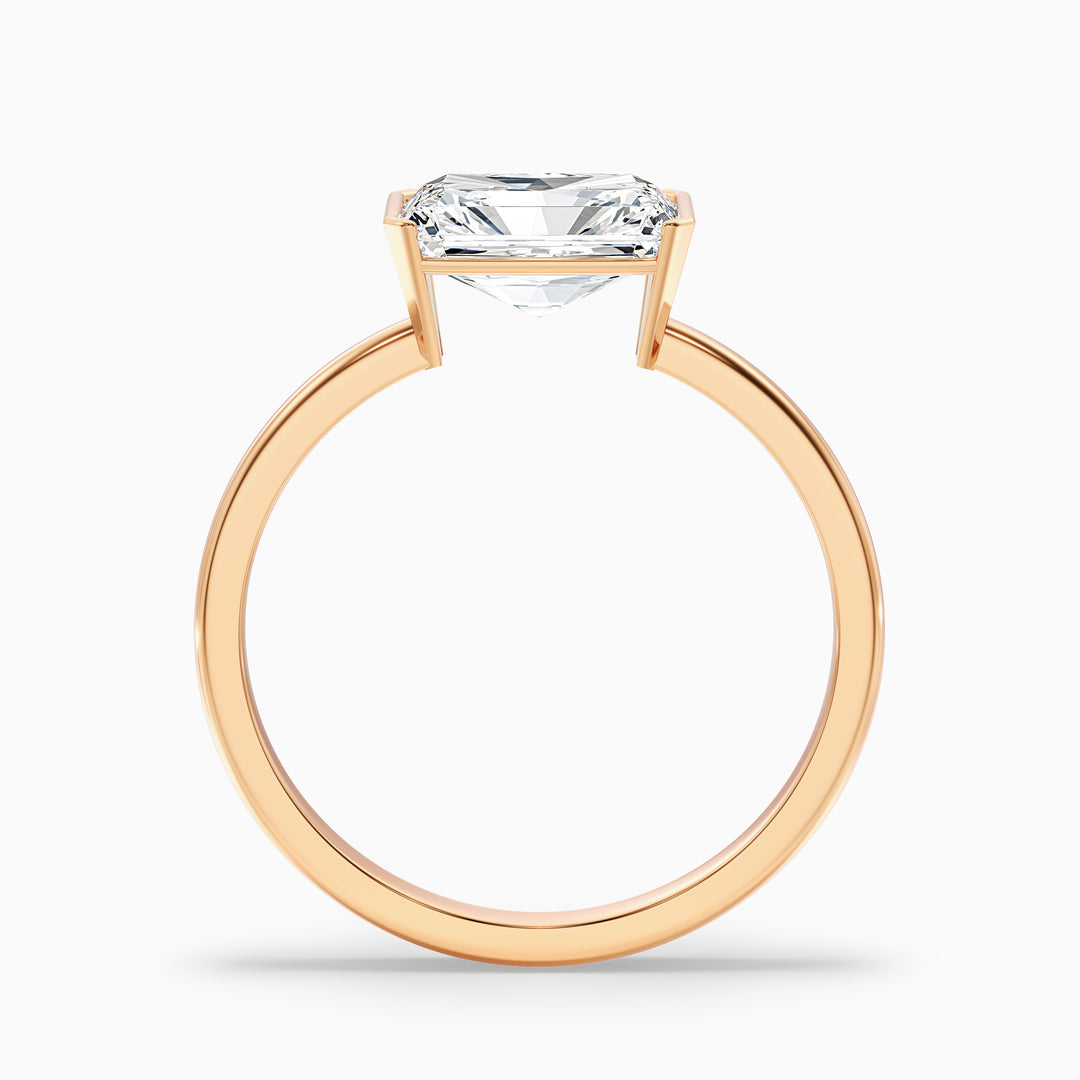 Laura Radiant Cut East West Half Bezel Lab Grown Diamond Ring