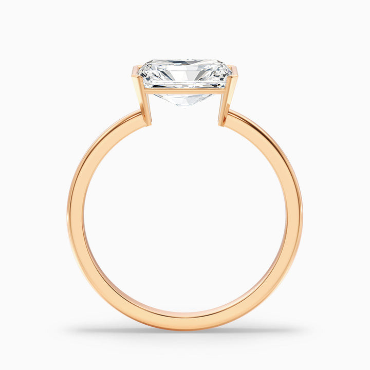 Laura Radiant Cut East West Half Bezel Lab Grown Diamond Ring