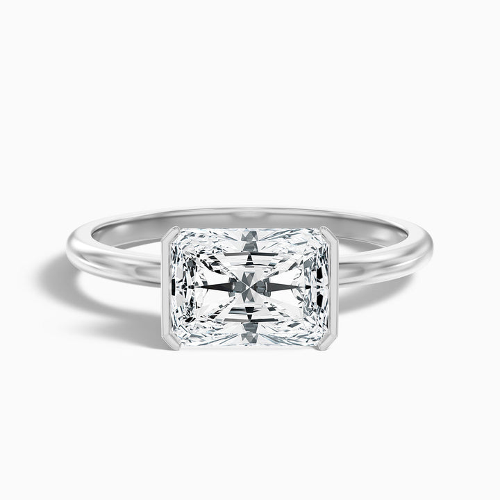 Laura Radiant Cut East West Half Bezel Lab Grown Diamond Ring