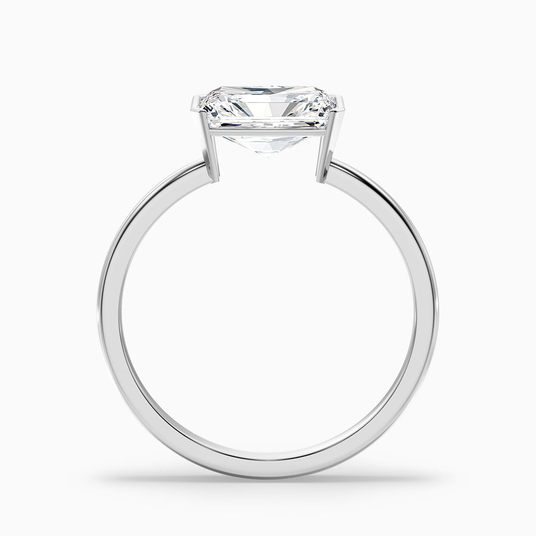 Laura Radiant Cut East West Half Bezel Lab Grown Diamond Ring