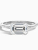 Adair Emerald Cut East West Half Bezel Lab Grown Diamond Ring