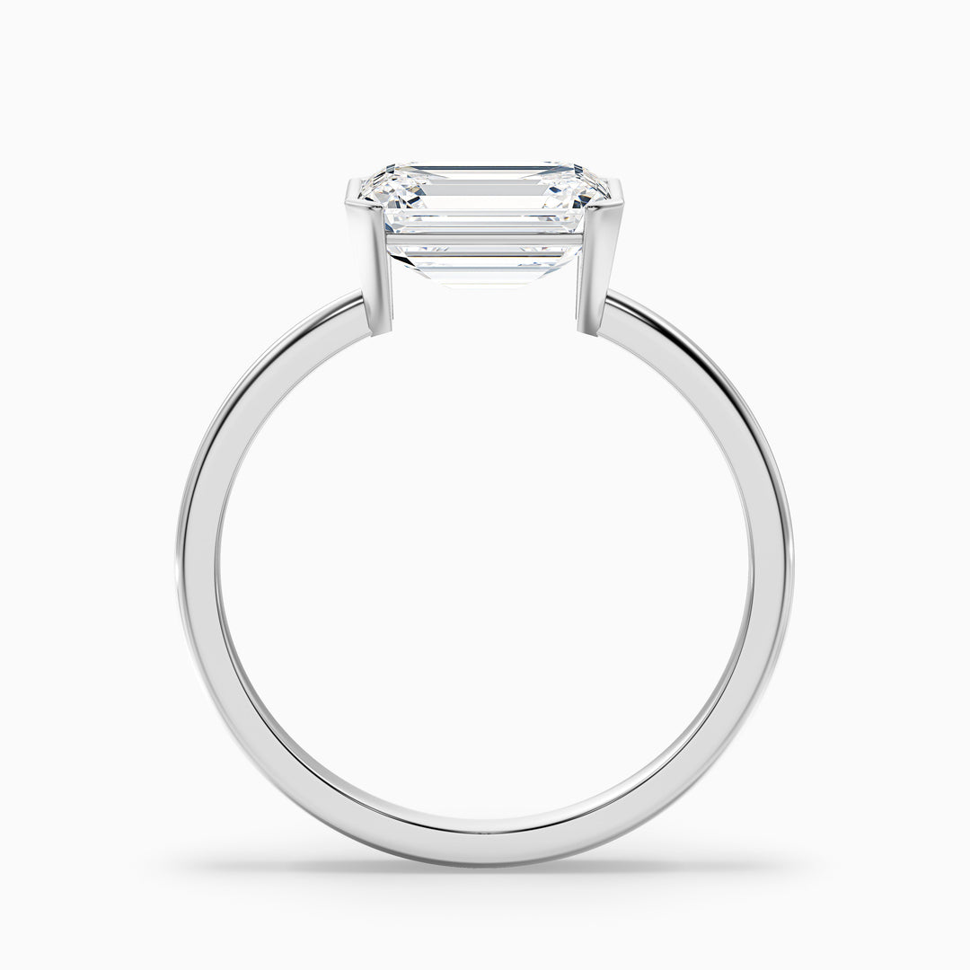 Adair Emerald Cut East West Half Bezel Lab Grown Diamond Ring