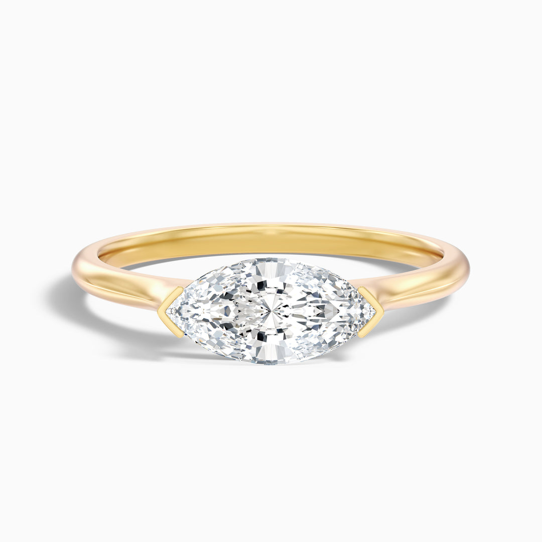 Jemini Marquise East West Lab Grown Diamond Engagement Ring