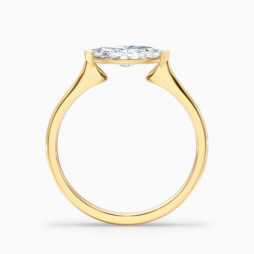 Jemini Marquise East West Lab Grown Diamond Engagement Ring