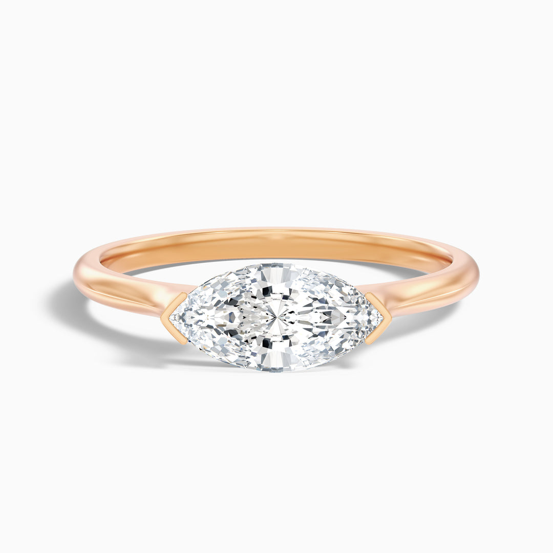 Jemini Marquise East West Lab Grown Diamond Engagement Ring