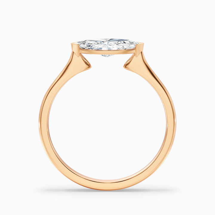 Jemini Marquise East West Lab Grown Diamond Engagement Ring