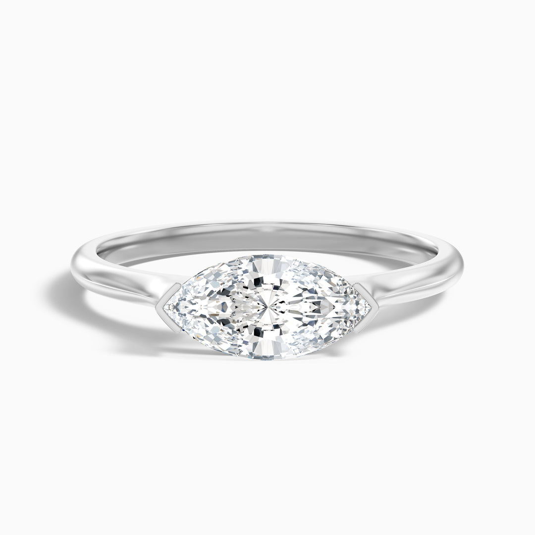 Jemini Marquise East West Lab Grown Diamond Engagement Ring