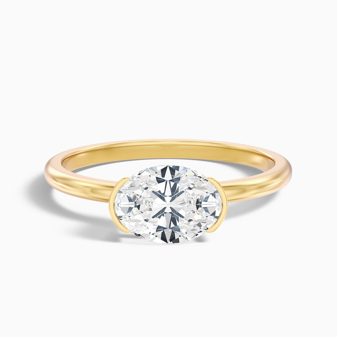 Nefta Oval Cut East West Lab Grown Diamond Ring