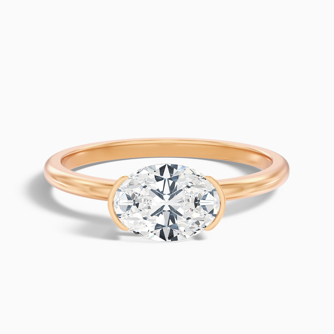 Nefta Oval Cut East West Lab Grown Diamond Ring