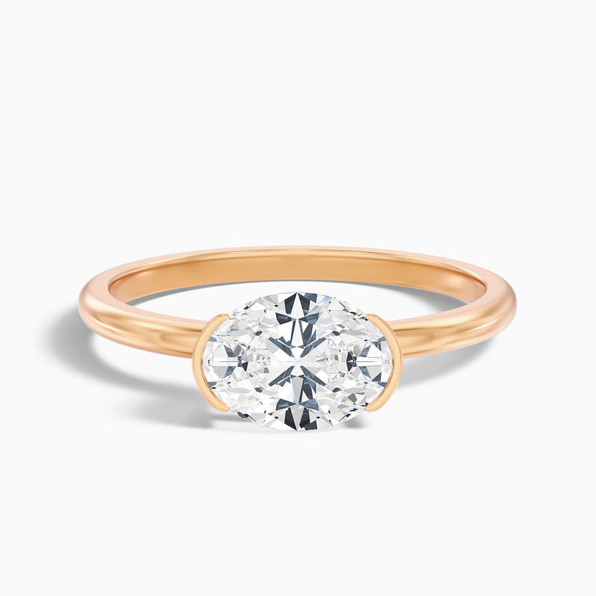 Nefta Oval Cut East West Lab Grown Diamond Ring