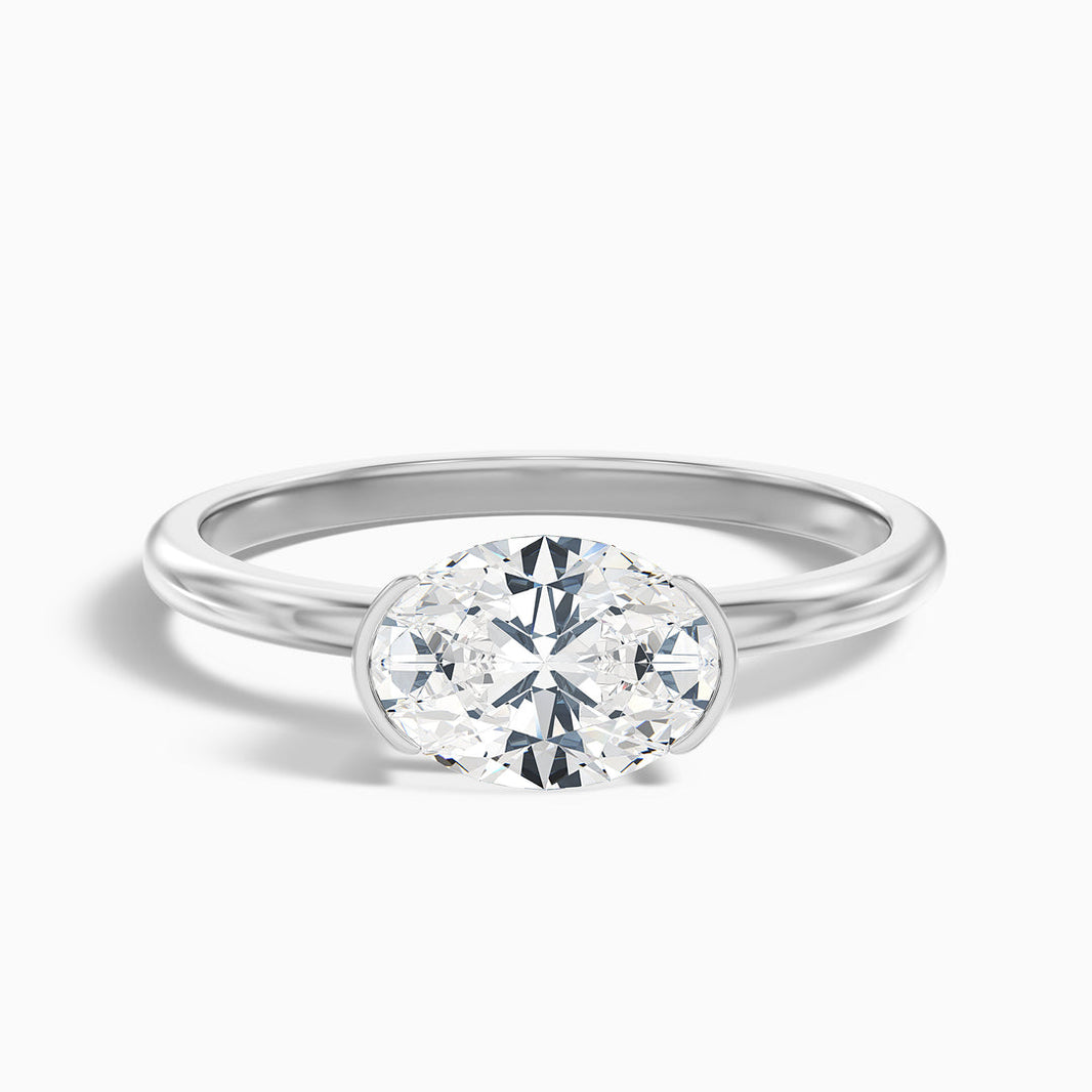 Nefta Oval Cut East West Lab Grown Diamond Ring