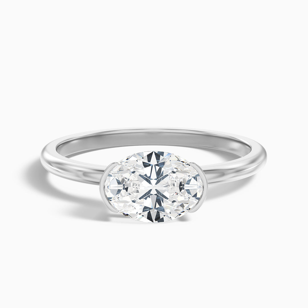 Nefta Oval Cut East West Lab Grown Diamond Ring