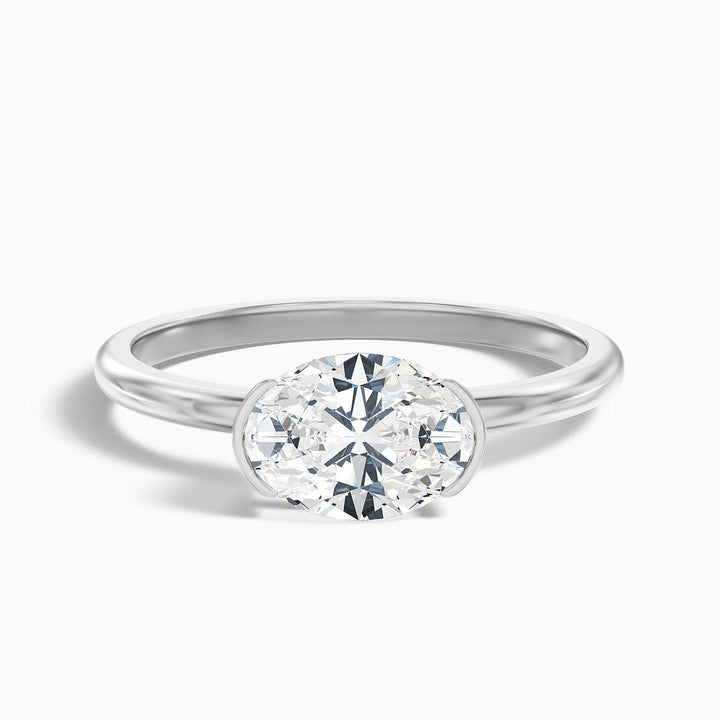 Nefta Oval Cut East West Lab Grown Diamond Ring