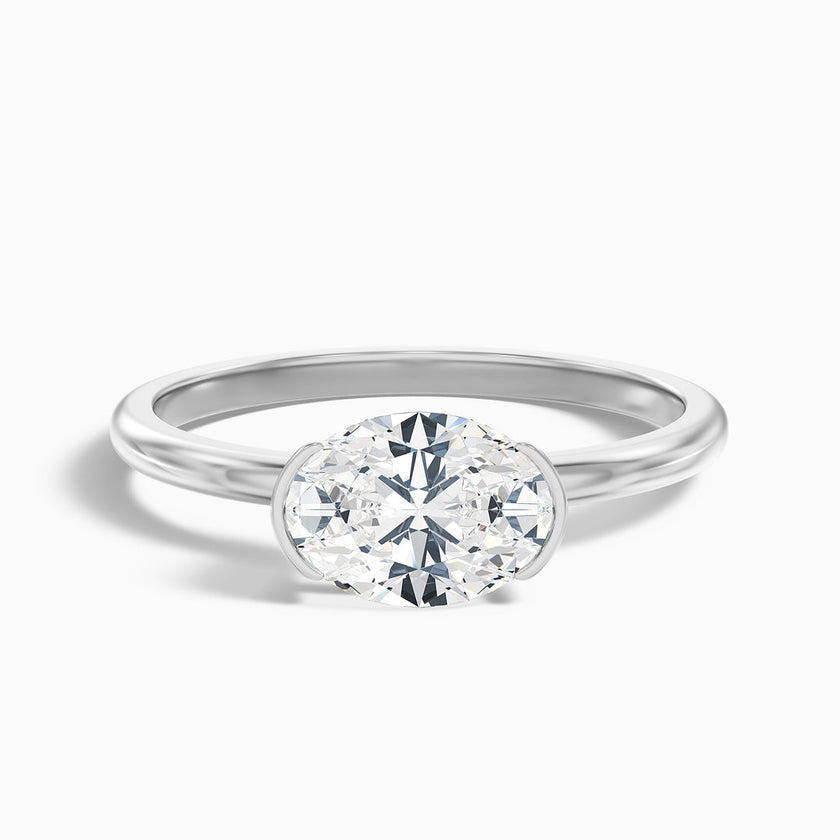 Nefta Oval Cut East West Lab Grown Diamond Ring