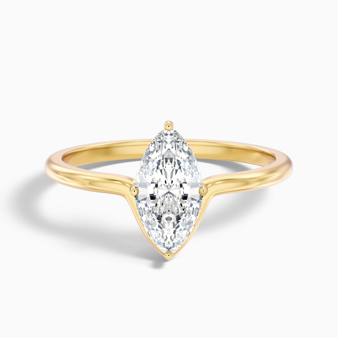 Lepidus Marquise Cut Solitaire Designer Lab Grown Diamond Ring