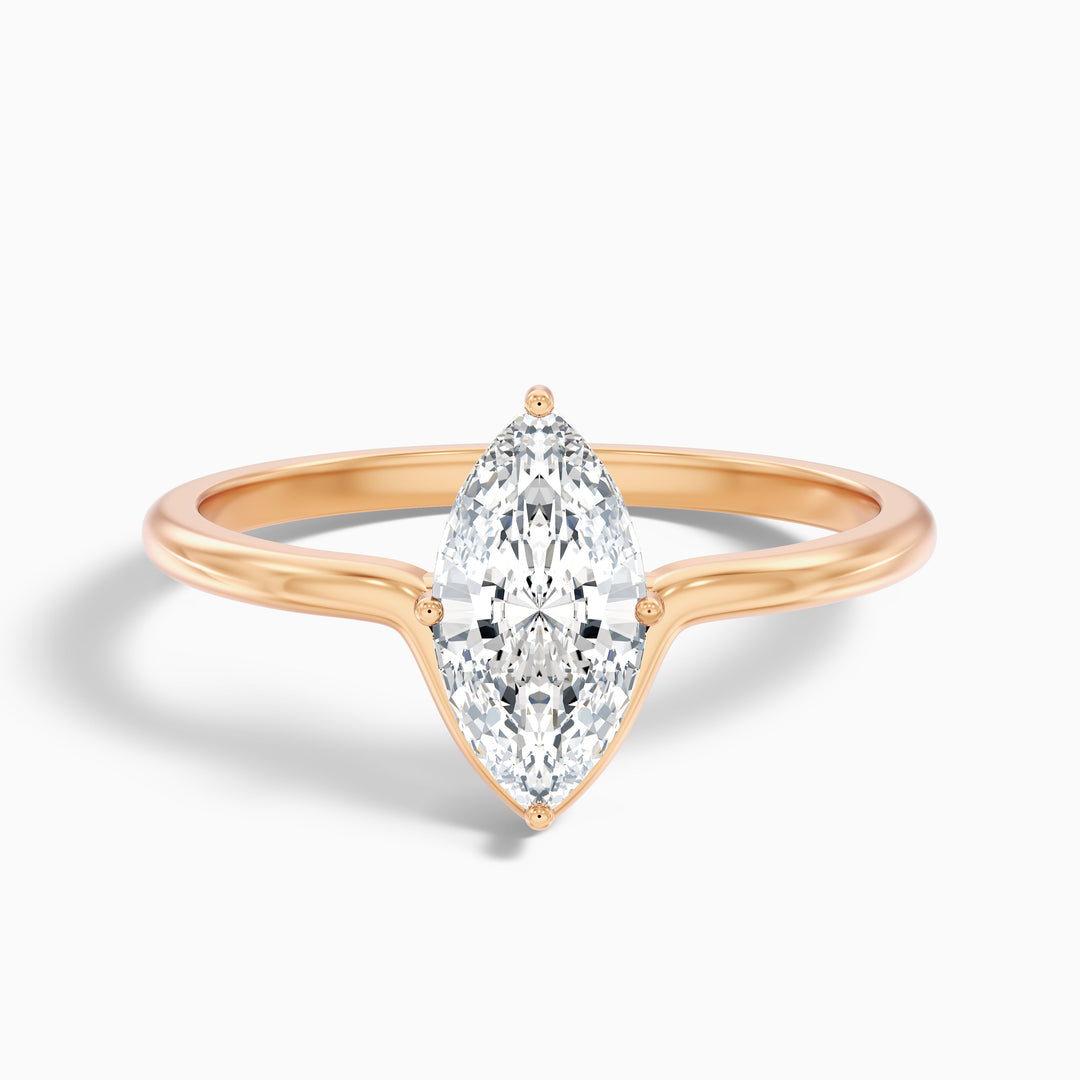 Lepidus Marquise Cut Solitaire Designer Lab Grown Diamond Ring