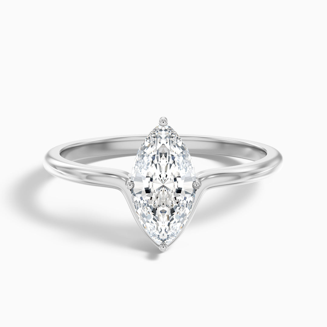 Lepidus Marquise Cut Solitaire Designer Lab Grown Diamond Ring