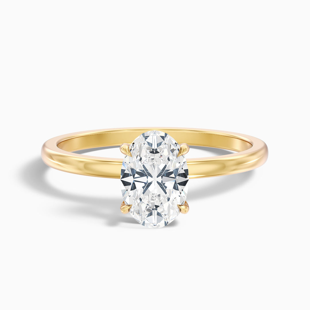 Jemima Oval Cut Solitaire Lab Grown Engagement Ring