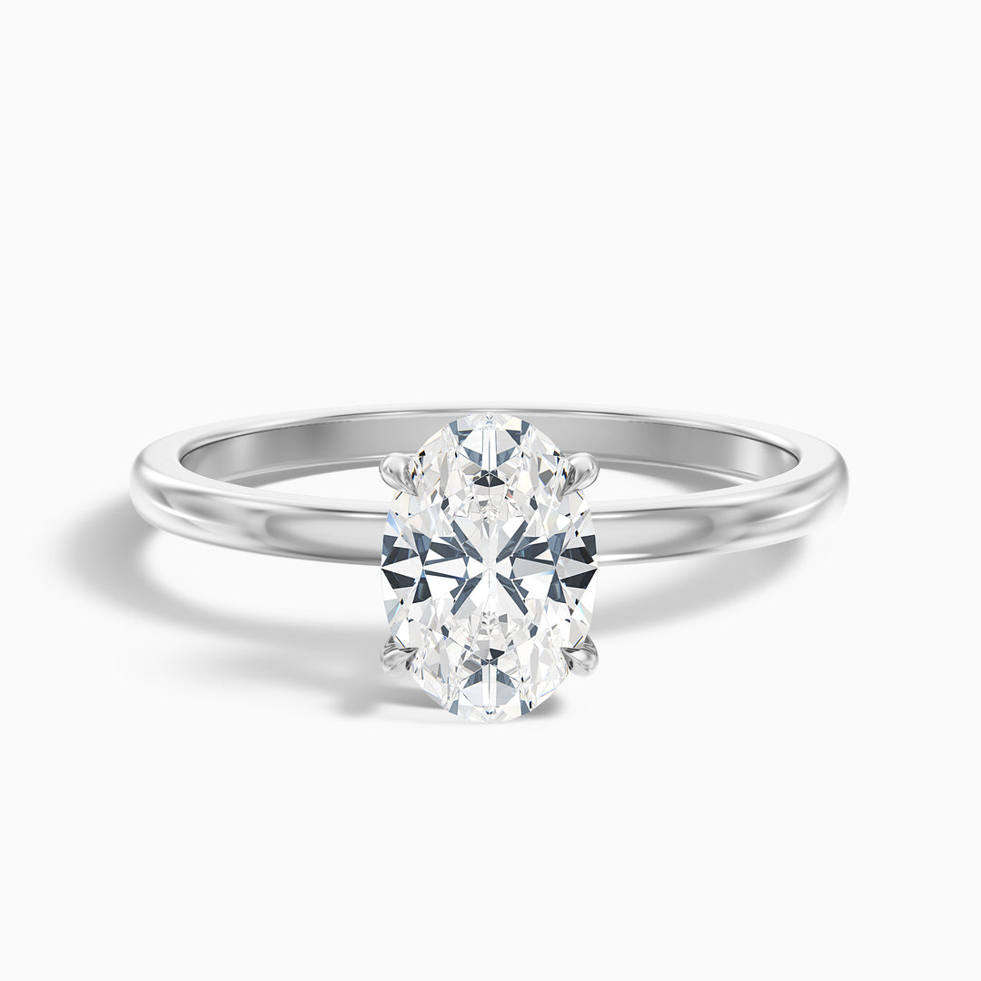 Jemima Oval Cut Solitaire Lab Grown Engagement Ring