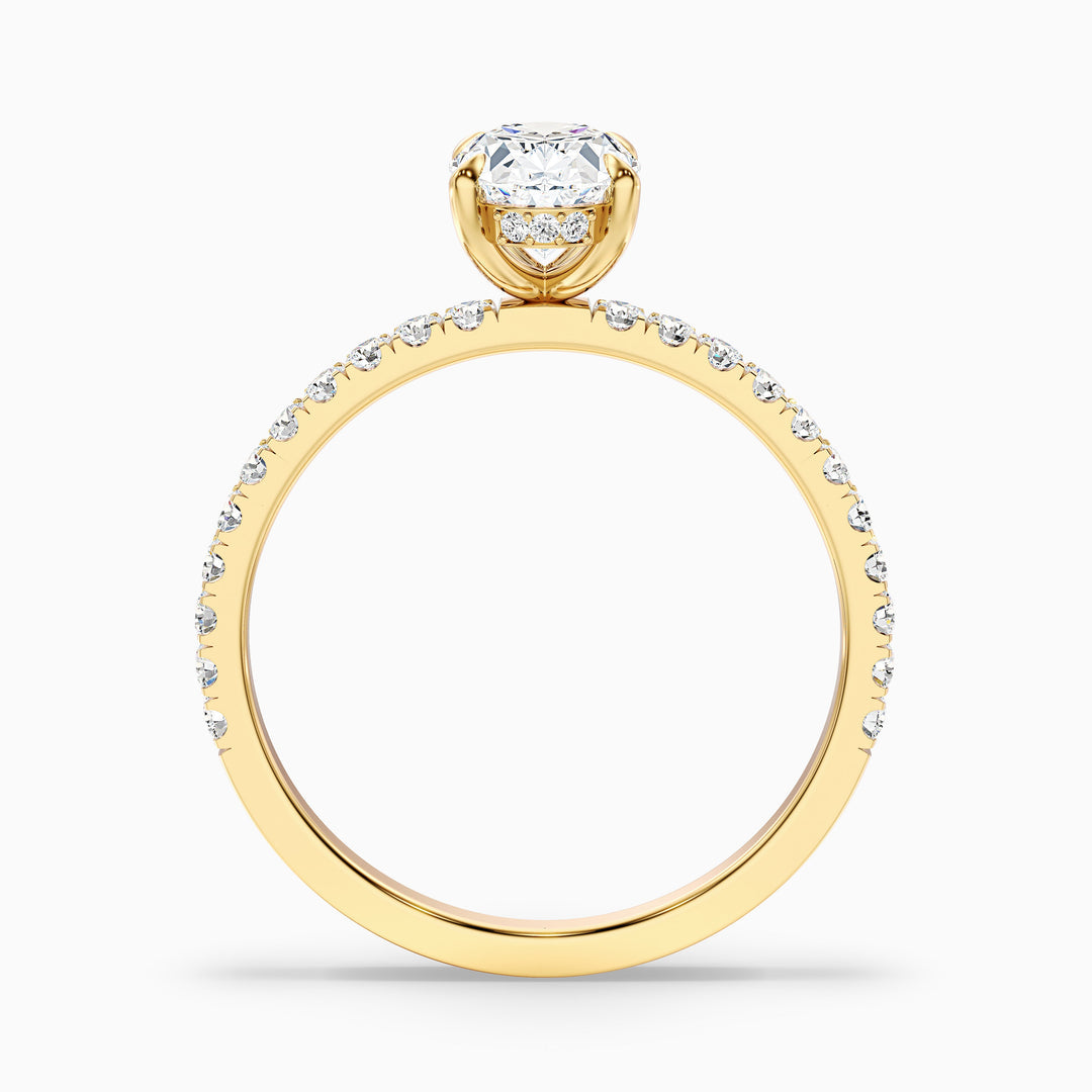 Augusta Oval Hidden Halo Lab Grown Engagement Ring