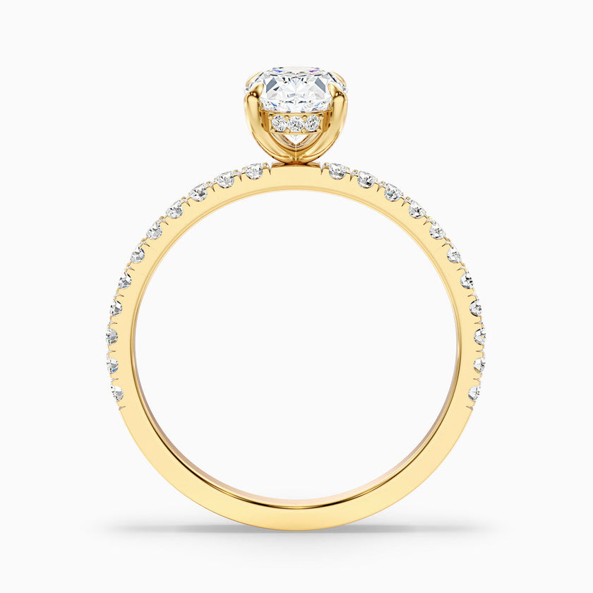 Augusta Oval Hidden Halo Lab Grown Engagement Ring