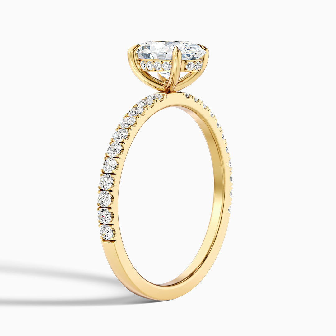 Augusta Oval Hidden Halo Lab Grown Engagement Ring