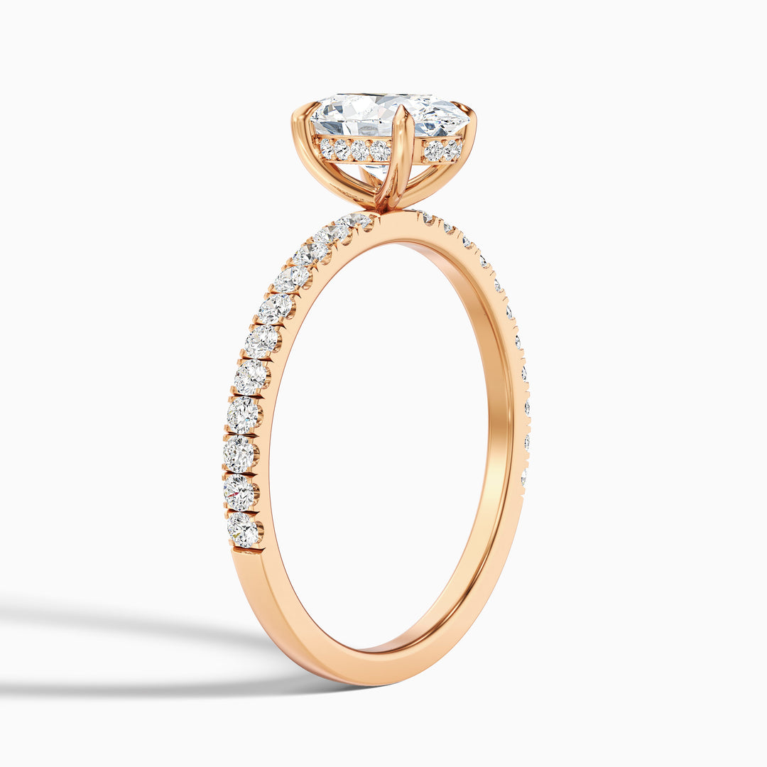 Augusta Oval Hidden Halo Lab Grown Engagement Ring