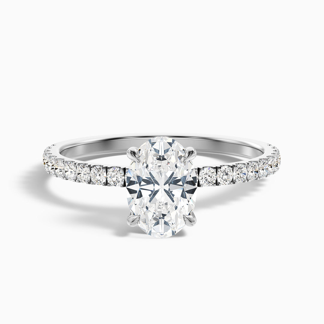 Augusta Oval Hidden Halo Lab Grown Engagement Ring