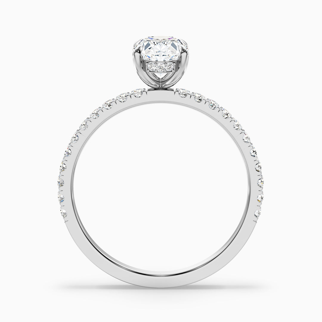 Augusta Oval Hidden Halo Lab Grown Engagement Ring