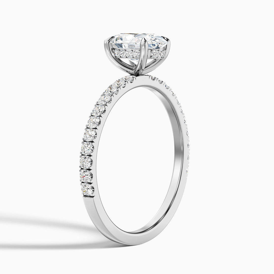 Augusta Oval Hidden Halo Lab Grown Engagement Ring