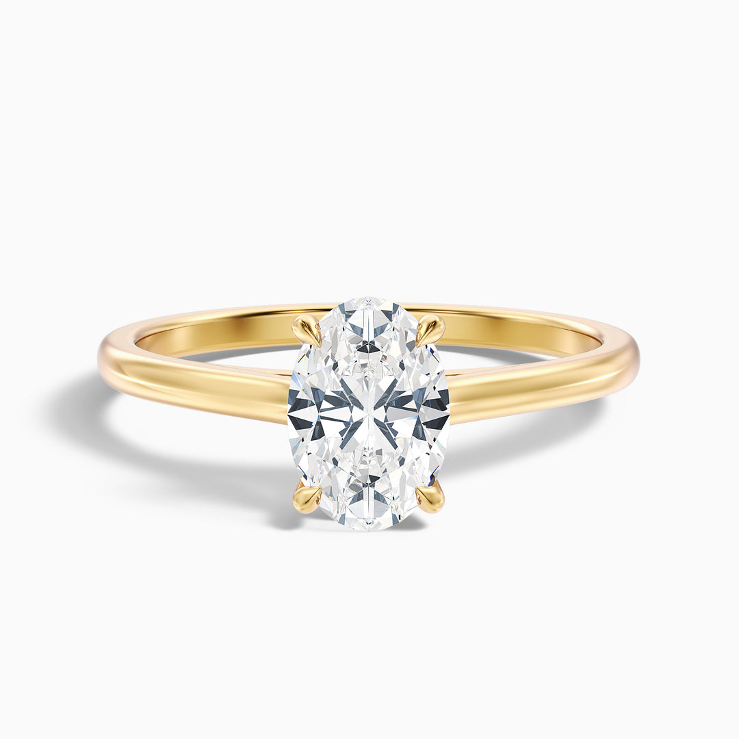 Vina Oval Solitaire Lab Grown Engagement Ring