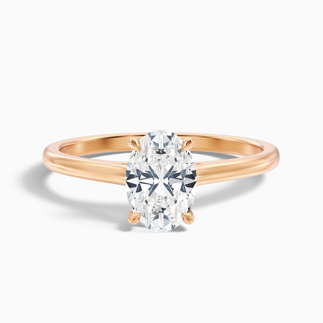 Vina Oval Solitaire Lab Grown Engagement Ring