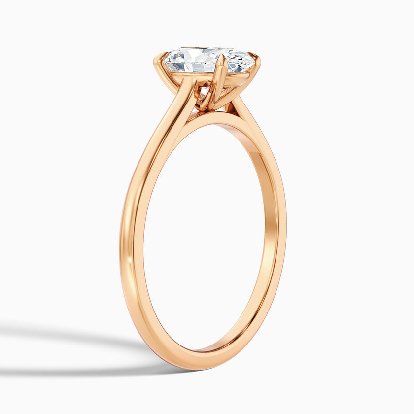 Vina Oval Solitaire Lab Grown Engagement Ring