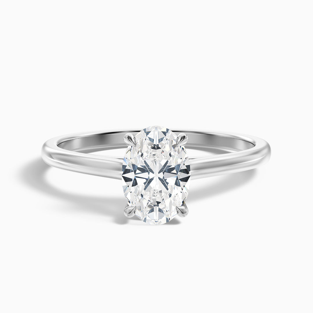 Vina Oval Solitaire Lab Grown Engagement Ring