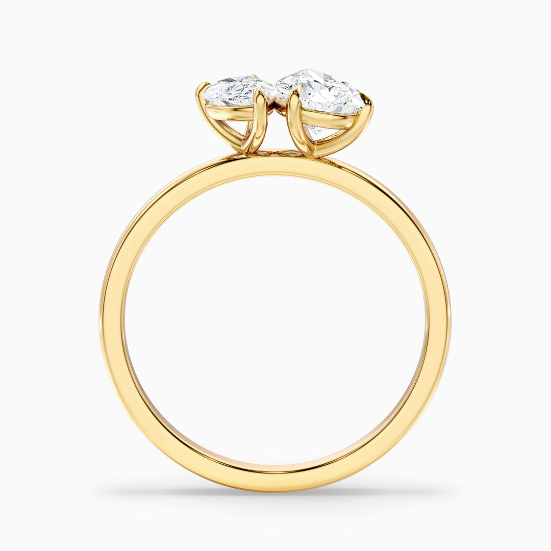 Jenner Toi Et Moi Engagement Ring With Both Pear Two Stone Lab Grown Diamond