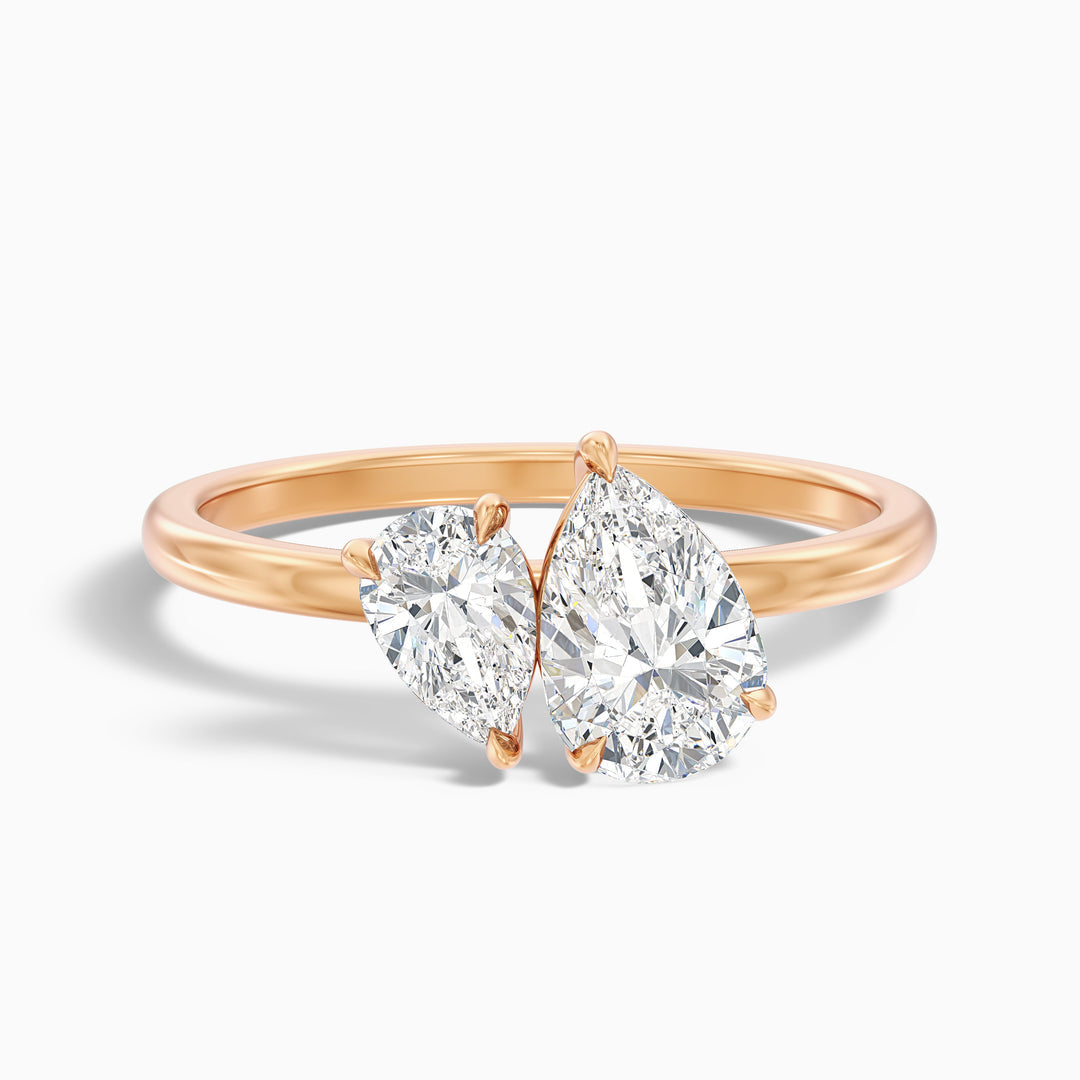 Jenner Toi Et Moi Engagement Ring With Both Pear Two Stone Lab Grown Diamond